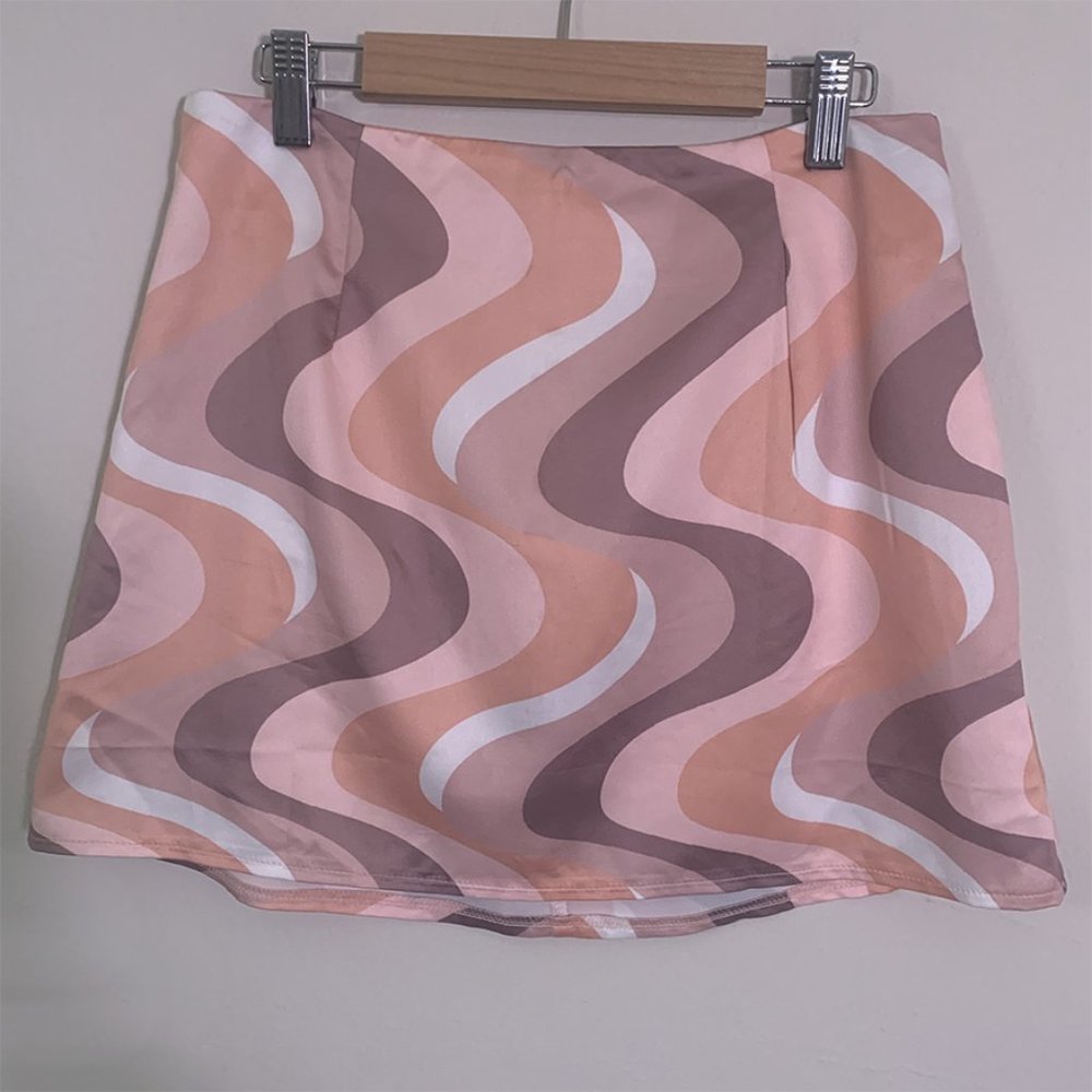 Princess Polly Y2K Disco Psychedelic Mini Skirt - Size 6
